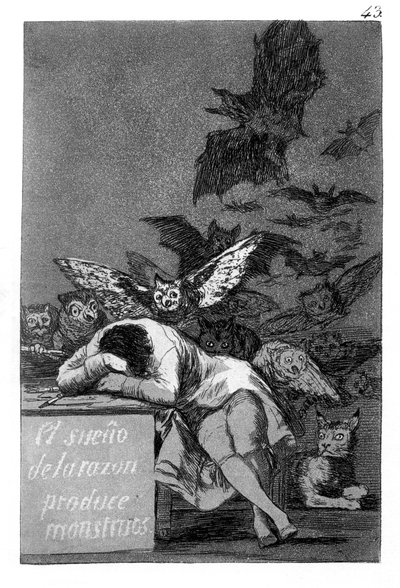 Il sonno della ragione genera mostri da Francisco de Goya
